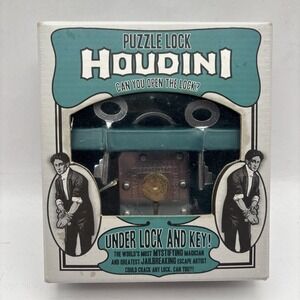 Vintage Houdini Lock & Key Padlock Puzzle Magic Trick - Trick Lock